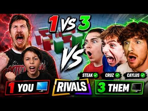 AIDEN 1v3 Cruz, Steak, Caylus in Roblox Rivals 😱