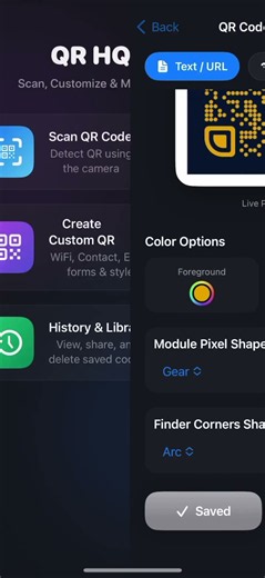 QR HQ: Create custom QR codes, scan instantly, and manage your QR history.