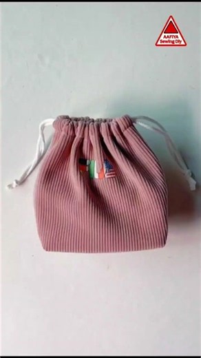 DIY Drawstring Bag Tutorial 👜✂️ Turn leftover fabric scraps into a cute and practical drawstring ba