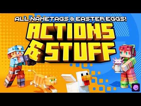 EVERY SECRET NAMETAG & PROP in Actions & Stuff! (Minecraft Bedrock)