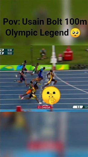2016 Olympics 100m Final | Usain Bolt Historic Gold Run in Rio🥶⚡ #100mfinal #usainbolt #olympicgames