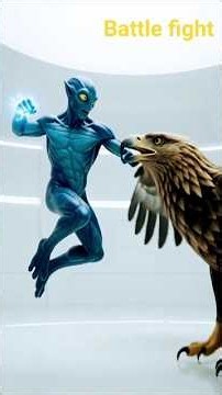 Blue Alien vs American Man & Giant Eagle 🥊🦅 | Epic Boxing Showdown! #Shorts #Viral #USA