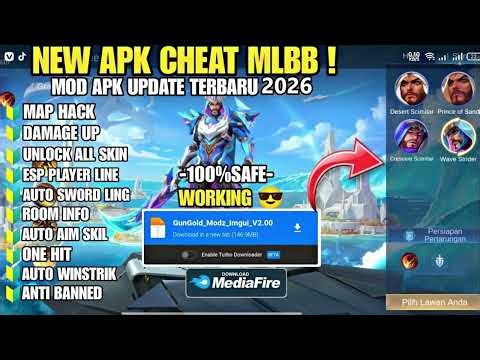 CHEAT ML AUTO AIM ｜｜ MOD MENU MOBILE LEGENDS 2026 ｜｜ AUTO AIM ALL HERO + MAP HACK + UNLOCK ALL SKIN