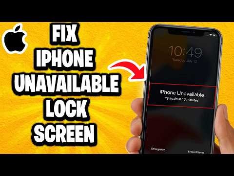 How To Fix iPhone Unavailable Lock Screen