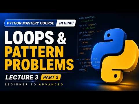 Python Loops & Pattern Problems | While Loop, For Loop, range() | Lecture 3 Part 2 | TechSpirit