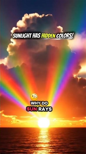 Why Sunlight Looks Like a Rainbow 🌈 | Crepuscular Rays Explained#shorts