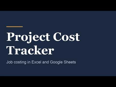 Project Cost Tracker Spreadsheet Tutorial | Job Costing in Excel and Google Sheets | TabwiseStudio