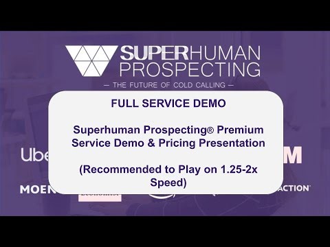 Superhuman Prospecting 2026 Premium Service Demo & Pricing Presentation