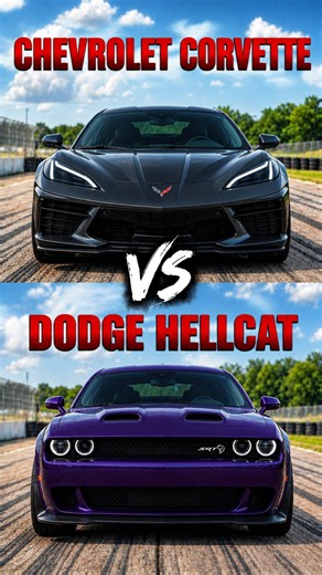 The Corvette Thought It Could Beat the Hellcat… 💀 #hellcat #corvette