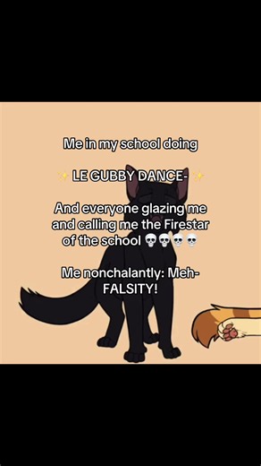 Warrior Cats fan art reaction — 'Firestar of the school' meme