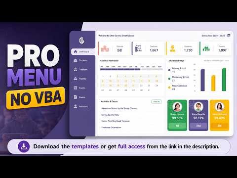 Design a Professional Excel Dashboard Side Menu (No VBA)
