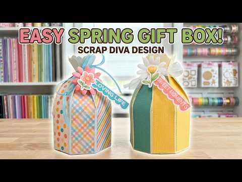 Handmade Spring Gift Box Tutorial | Scrap Diva Designs New Die