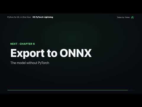 Python for ML, Part 2: Train, Export and Serve a Model | PyTorch Lightning, ONNX, FastAPI