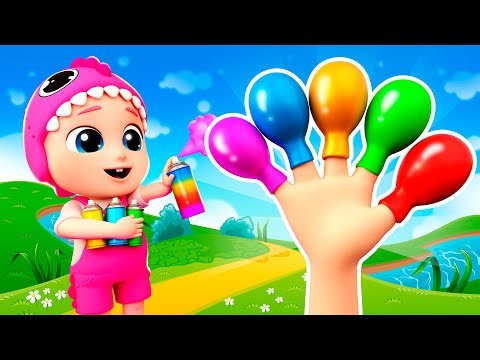 Wo ist die Finger-Familie? 🖐| Singe & lerne Farben mit dem süßen Dino! ✨ Bubbleee – Kinderlieder