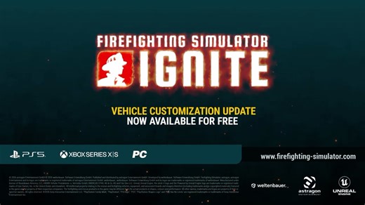 Firefighting Simulator Ignite official vehicle customization trailer