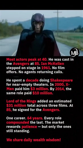 64 Years, One Career: Ian McKellen's $10M Lesson in Patience ⏳