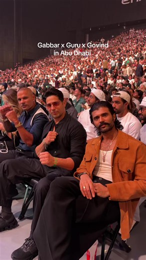 Vijay Deverakonda, Sidharth Malhotra and Shikhar Dhawan in Abu Dhabi for UFC 333 #bollywood #india #abudhabi #cricket