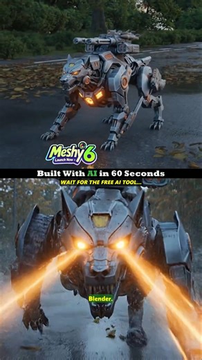 I Built This Cinematic 3D Mech in 60 Seconds! (Free AI) 🤯