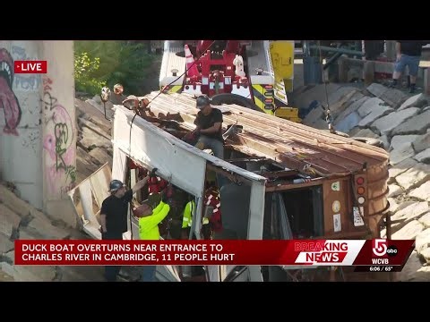 11 injured after duck boat overturns near Charles River