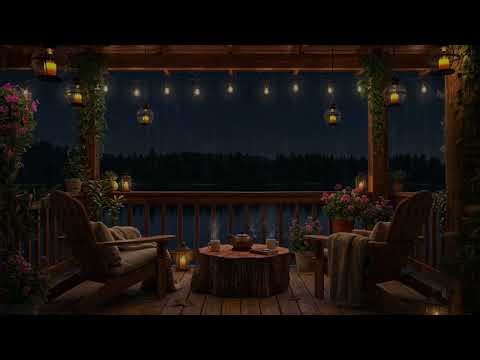 Rain on a Cabin Porch | Heavy Rain Before the Storm | 3 Hours