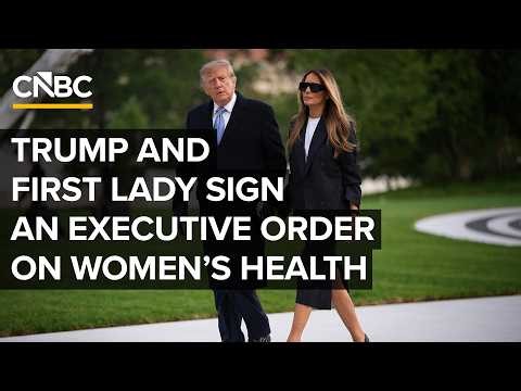 President Trump and First Lady Melania Trump sign an executive order on women's health — 10/19/26