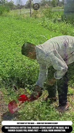 Handheld Crop Cutter Tool Shears Leafy Greens at the Base — a Fast Harvest Innovation