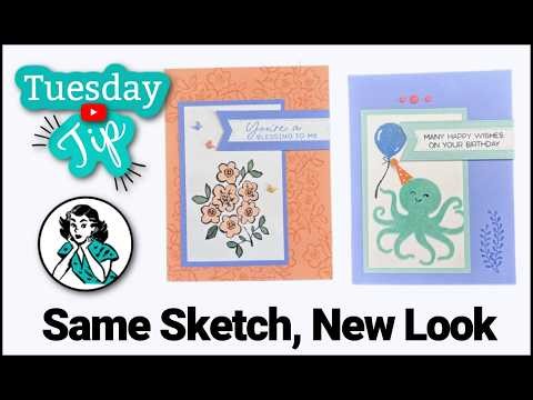 1 Card Sketch, 2 Easy Handmade Cards You Can Make!