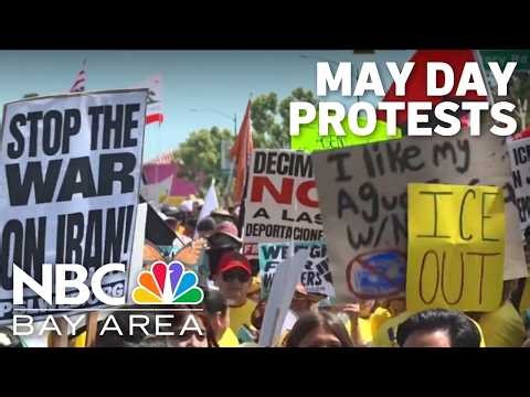 Dozens march for worker and immigrant rights in Bay Area May Day protests