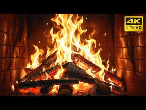 🔥 Relaxing Fireplace Sounds (No Music) with Steady Burning Logs and Cozy Ambience for Stillness