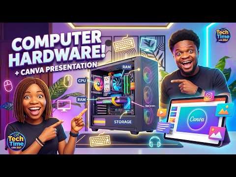 What is Computer Hardware? | Learn to Design with Canva | Children's Computer Lesson