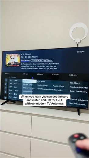 Watch ABC, NBC, The CW, LIVE sports, LIVE weather + so much more in HD for FREE with a TV antenna!