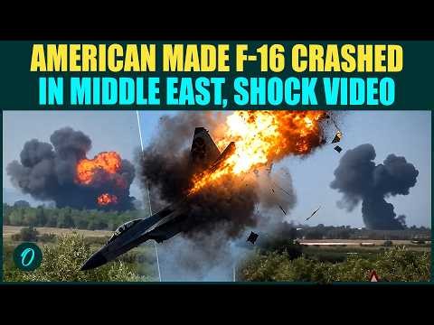 American Made F-16 CRASHED In Middle East, Pilot Falls From The Sky Moments Before Huge Blast
