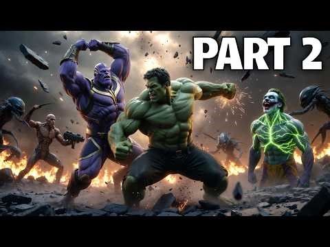 "HULK & ROCK vs THANOS! 😱 Invasion Begins (Part 2)"