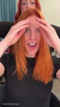 Copper Demi Permanent hair color transformation on @bre.mueck for the Matrix Super Sync Launch Party