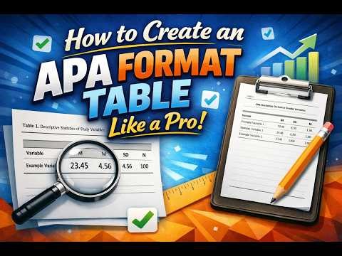 How to Create an APA-style Table like a pro in Google Docs and Word