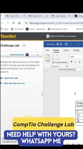 CompTIA MS Office Simulation | Word Challenge Lab 4.8.6 | Microsoft Word Working on CompTIA MS Office Simulation – Word Challenge Lab 4.8.6? 📝💻 Practice Microsoft Word skills, document formatting, page layout, text styling, and hands-on Word challenges. For students practicing Microsoft Office skills in the US 🇺🇸, Canada 🇨🇦, and UK 🇬🇧. #CompTIA #MicrosoftWord #WordChallengeLab #OfficeSimulation #WordSkills #MSWord