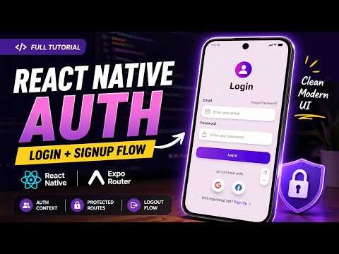 Build a complete React Native Authentication Flow from scratch using Expo Router-(GDGOC Mentorship)