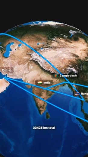 World Travel Route Animation | Part 7