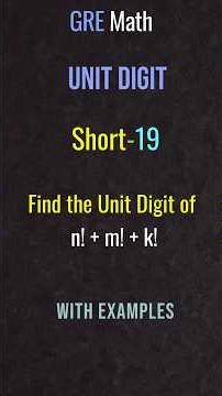 Unit Digit of Three Factorials | Fast Trick