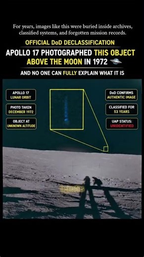 APOLLO 17 CAPTURED THIS OBJECT ABOVE THE MOON IN 1972 #uap #disclosure