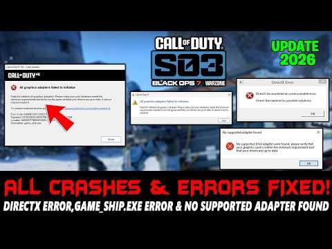 Warzone & Black Ops 7 Season 3 How to Fix Crashing & Not Launching (2026)