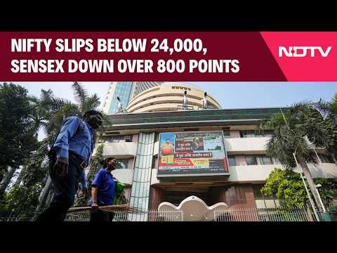 Share Market Open Today: Nifty Slips Below 24,000, Sensex Down Over 800 Points As Brent Tops $120