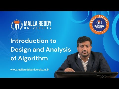 Introduction to Design & Analysis of Algorithms | Concepts & Complexity | MRU E-Learning