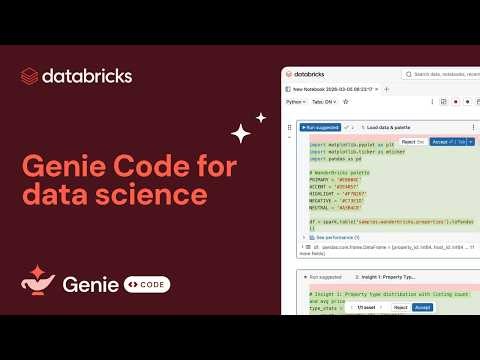 Genie Code for data science - product demo (no audio)