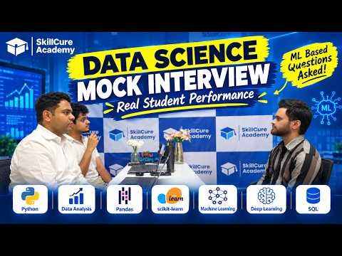 Data Science Mock Interview 2026 | Real Interview Questions & Answers | Python, SQL, ML | Freshers.