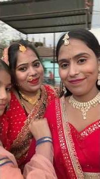 Gudiya ki Mata Poojan mein Preeti Ne Pehna Di Jai Mala 🥰❤️￼mata Poojan mini vlog🫶￼ #shorts #shaadi