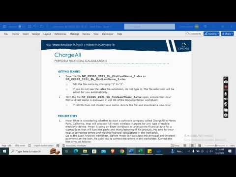 New Perspectives Excel 2019 | Module 9: SAM Project 1b ChargeAll #newperspectives