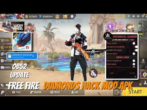 FREE FIRE NEW MOD MENU || UNLIMITED DIAMOND HACK || FF MOD MENU APK