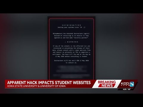 Iowa colleges, DMPS affected as Canvas outage tied to alleged cyberattack