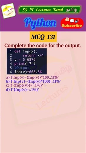 Python MCQ 131 - Function,Test Your Skills#python#pythonprogramming #pythoninterview#shorts#trending